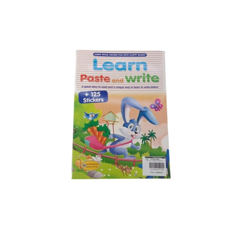 Learn Paste and Write Fluppy bunny Rabit col lpw 003