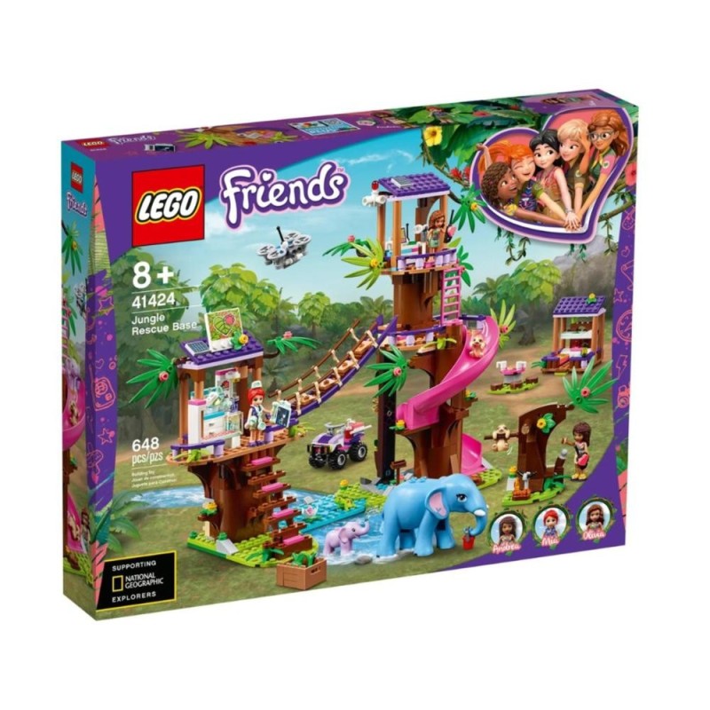 [1001152] Aventure animalière et créativité Jungle Rescue Base LEGO 41424