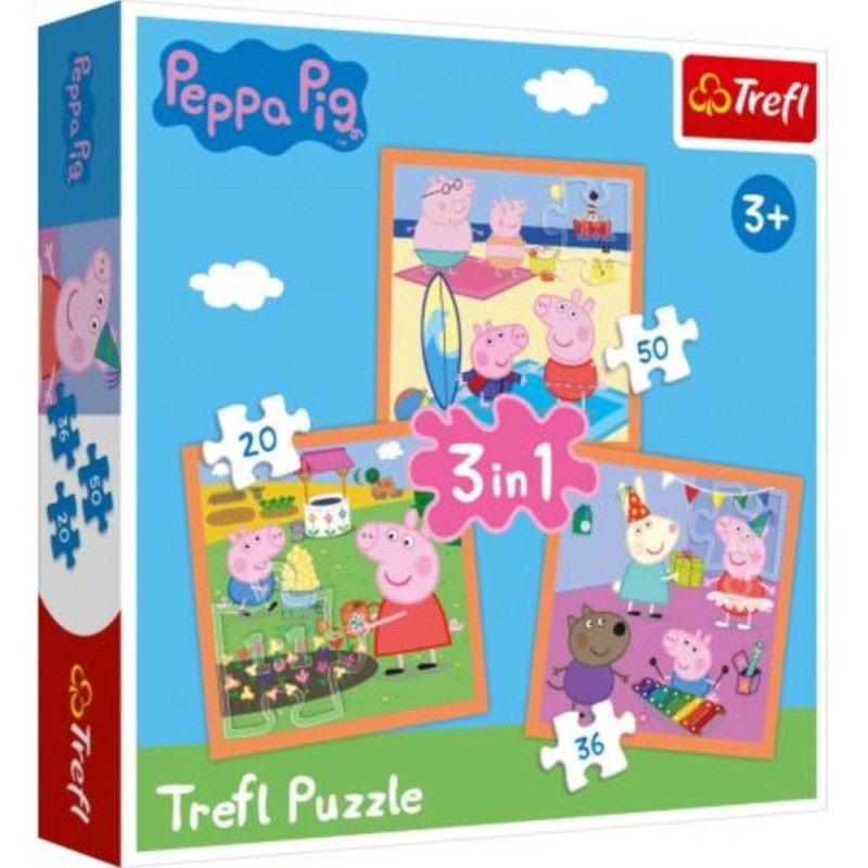 [1650552881] PUZZLES 3IN1 INVENTIVE PEPPA PIG 34852