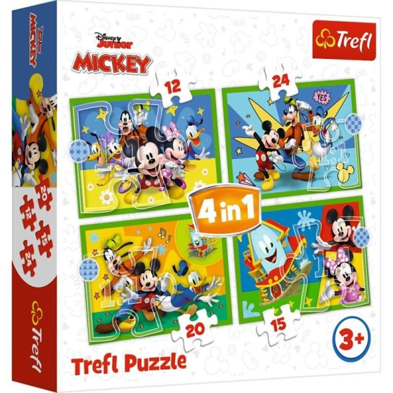 [1650558256] Puzzle 4w1 Disney Mickey Mouse 34616