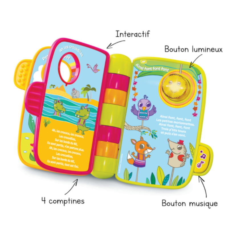 [1650560682] P’tit livre enchanté – Mes premières comptines VT138365 – Vtech