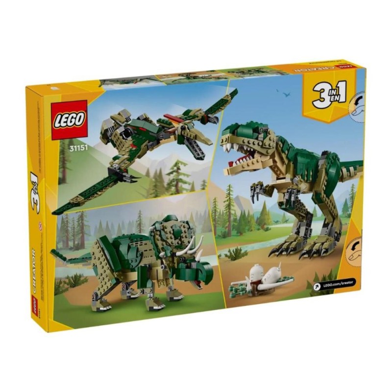 [1650564903] Jouet transformable Lego Creator 31151 T-Rex 3-en-1 Dinosaure