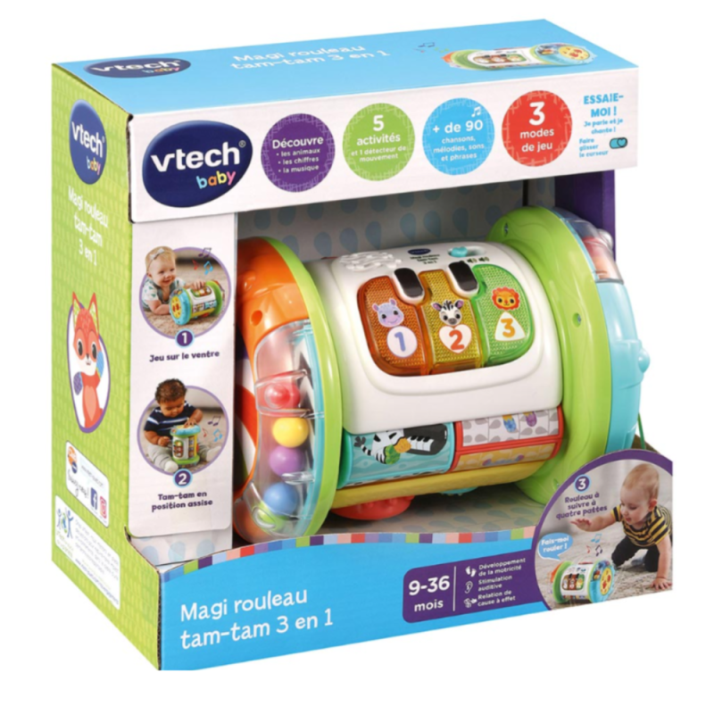 [1650565266] VTech – Magi Rouleau 3 en 1 Tam-Tam (562605)
