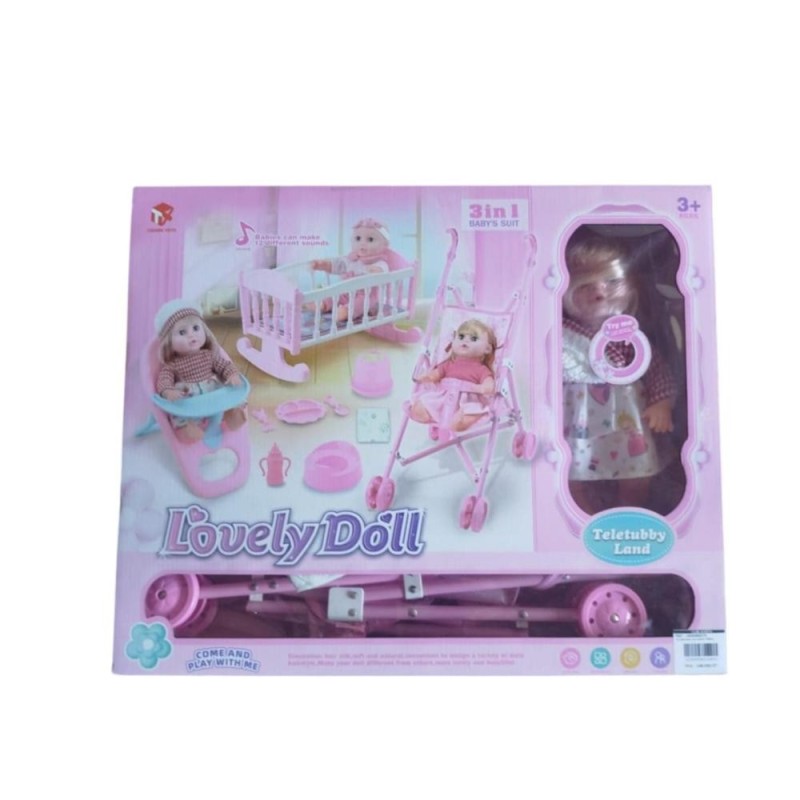[1650565374] poupee avec poussette TX8632