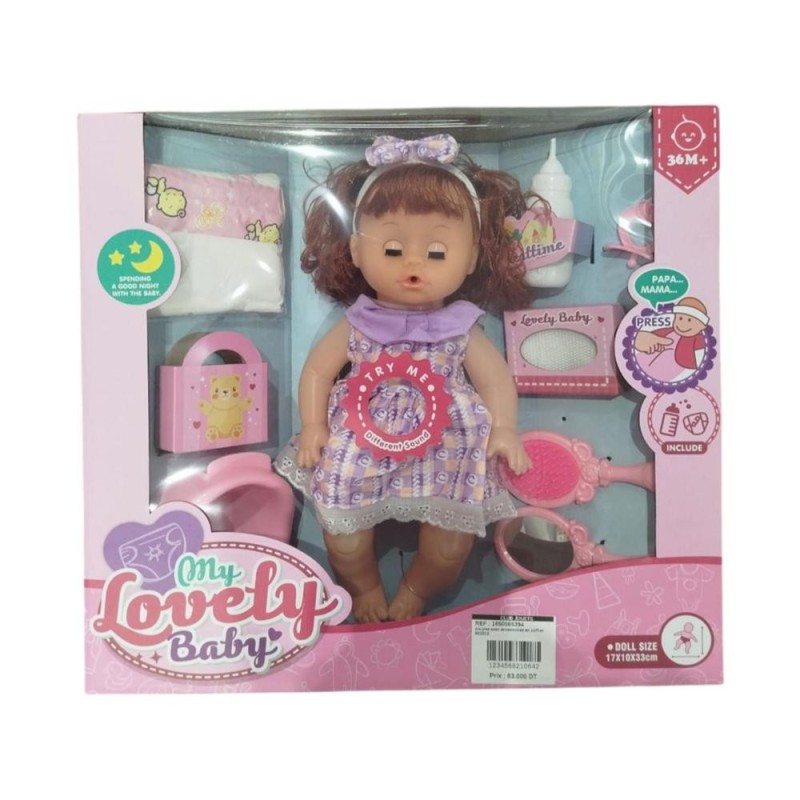 [1650565394] poupee avec accessoires en coffret 8033D2