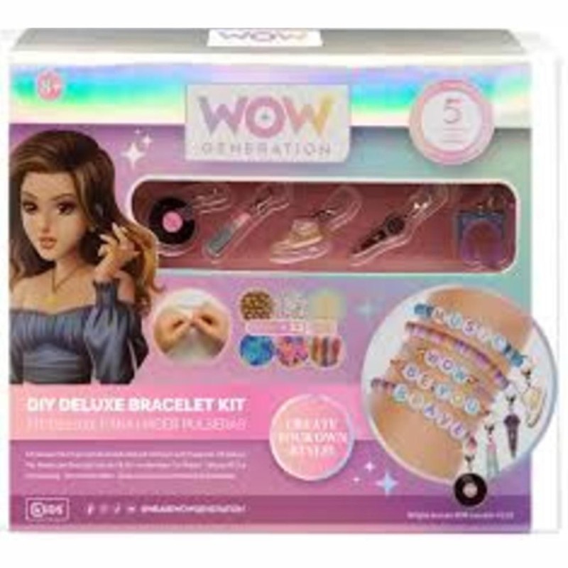 kit de luxe à faire soi-même avec 5 bracelets à charmes en métal WOW00