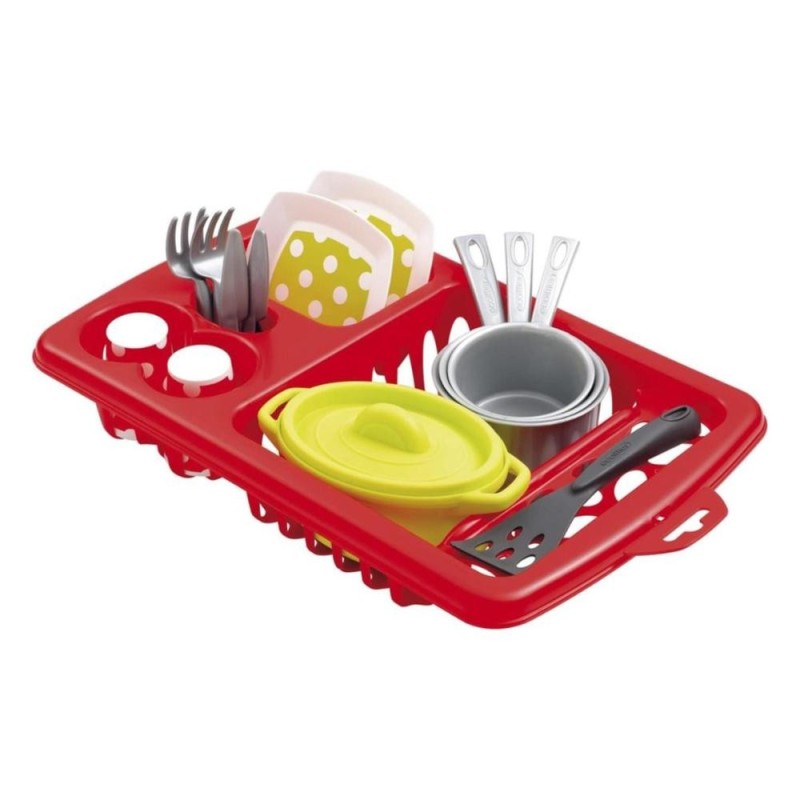 [50188005] Jouets Ecoiffier 956 Égouttoir dînette à vaisselle avec couverts