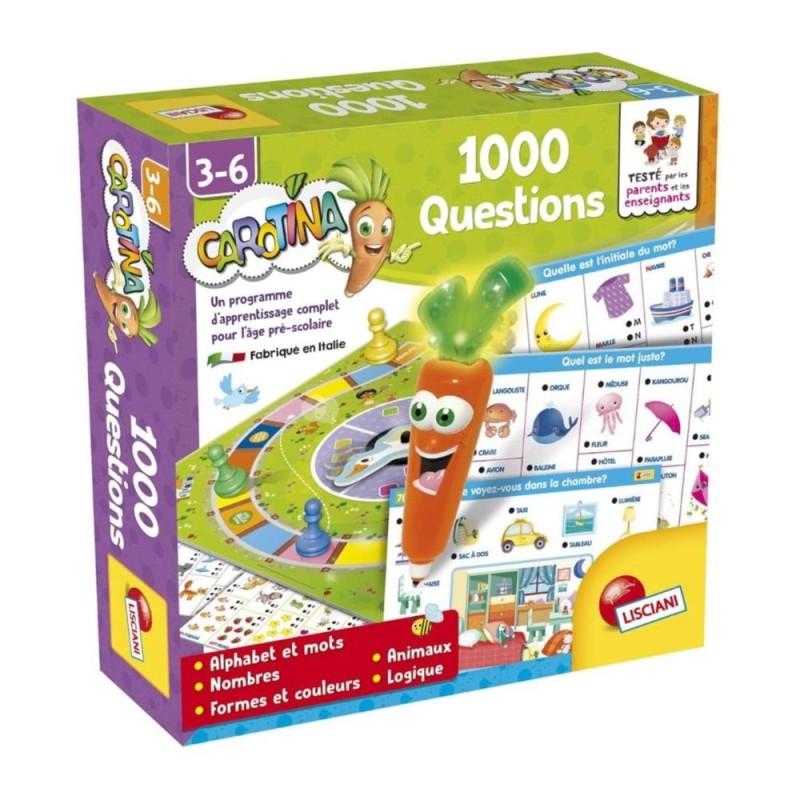 [60189193] Jeu éducatif Lisciani FR66193 Carotina 1000 Questions